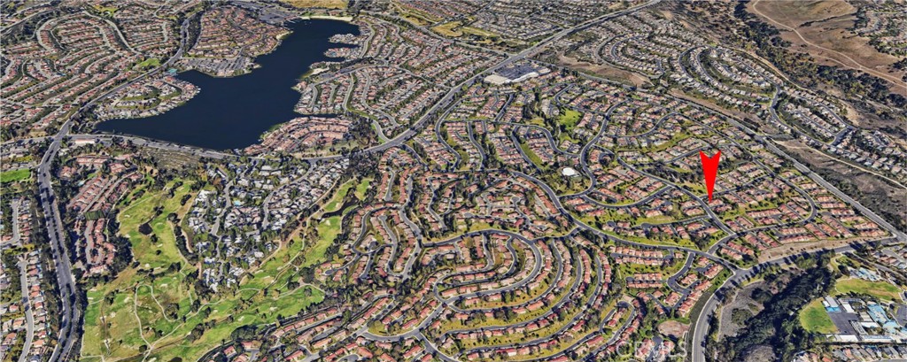 Expansive Aerial View of Residential Area Highlighting Real Estate Listings