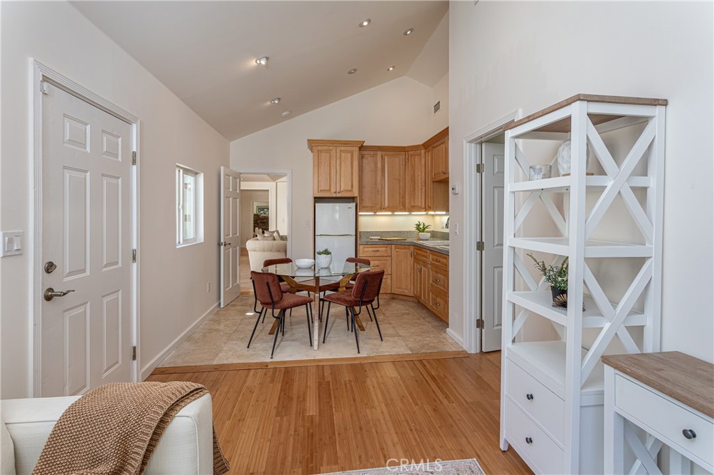 Modern Living Room and Kitchen Space in Real Estate Listing
