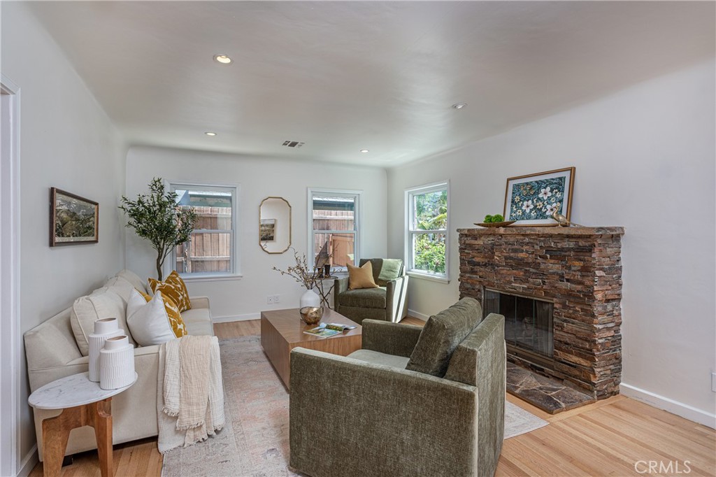 Cozy Living Room with Fireplace and Modern Real Estate Decor