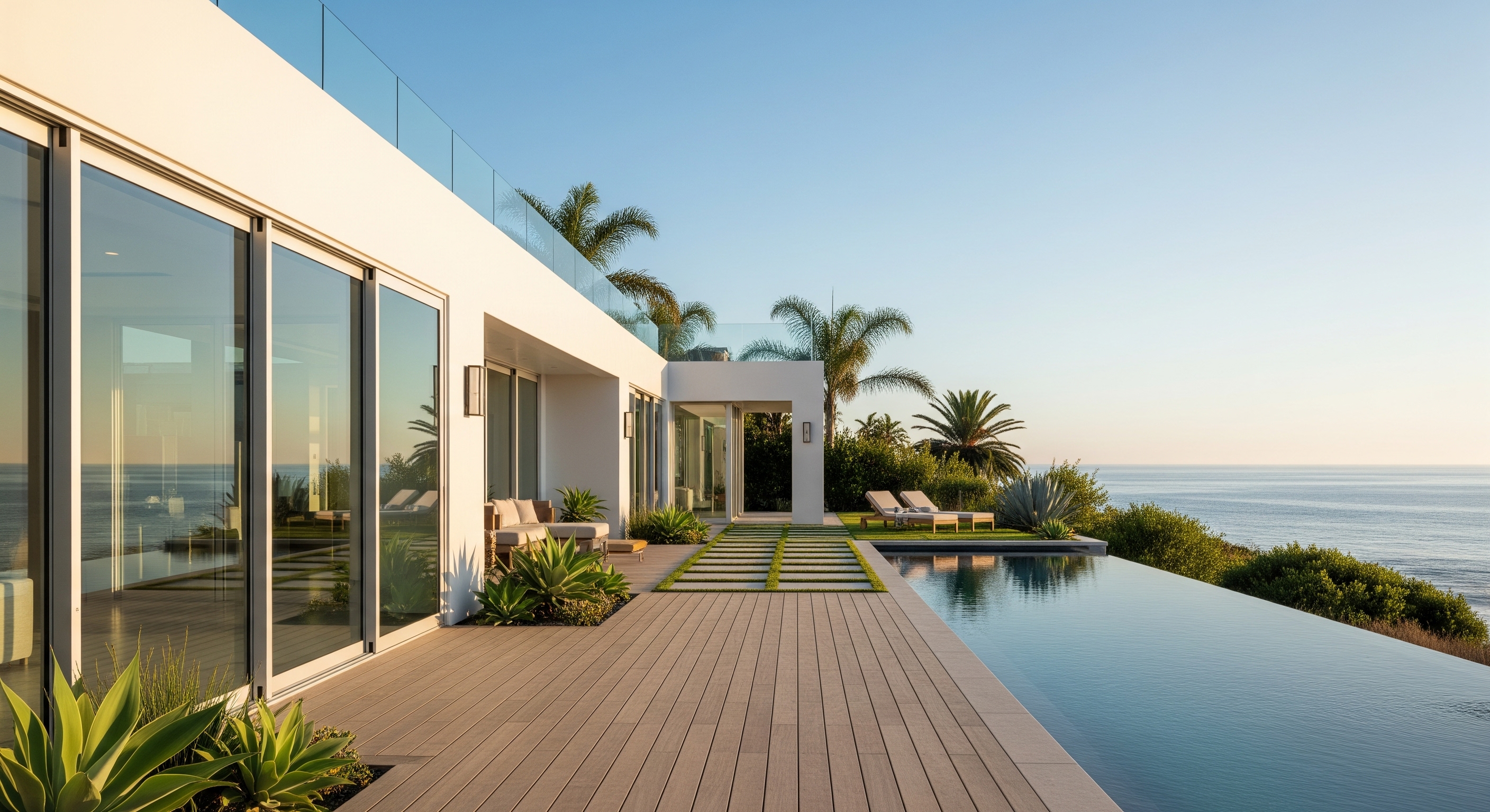 Modern Oceanfront Home With Pool and Sunset View in Laguna Beach Real Estate